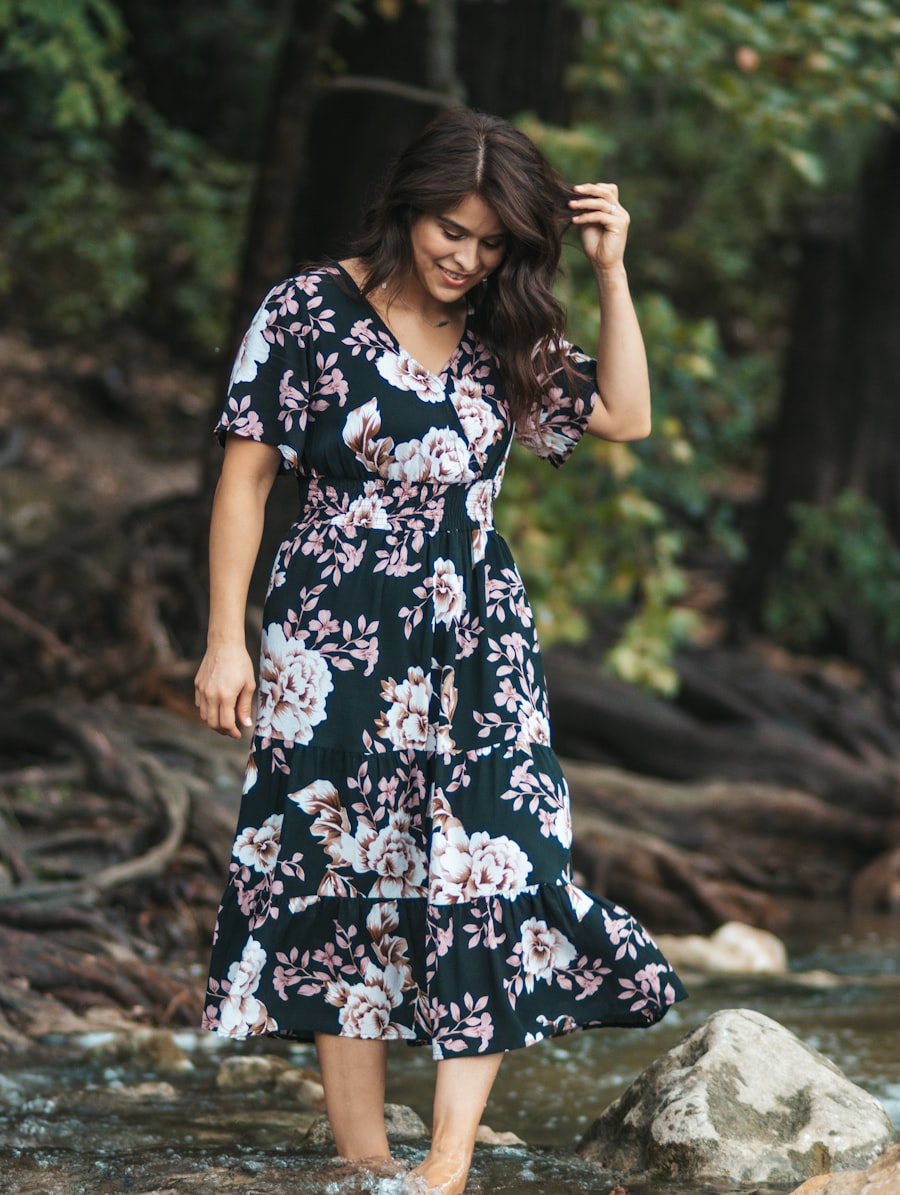 Floral wrap dress